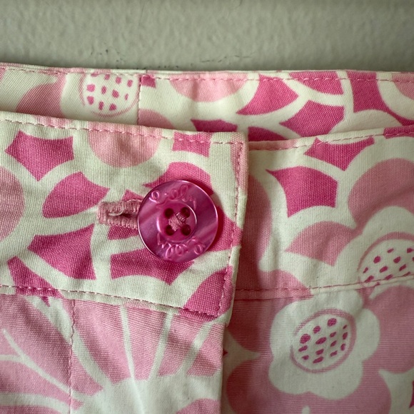 Vintage Lilly Pulitzer pink floral slacks pants 2 - Picture 3 of 9